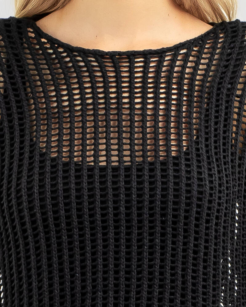 Ava And Ever Alexa Crochet Long Sleeve Top for Womens