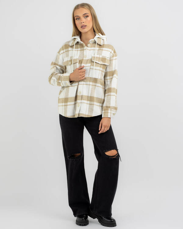 Ava And Ever Noah Hooded Shacket for Womens