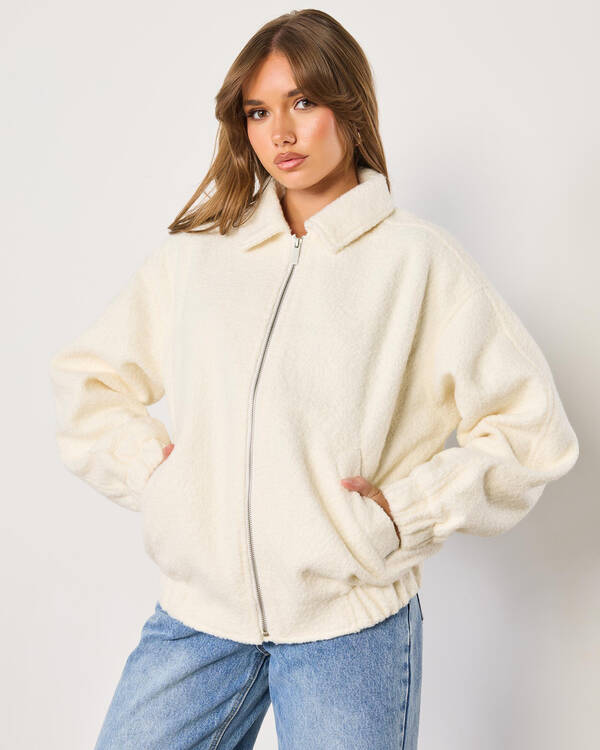 Ava And Ever Juno Boucle Bomber Jacket for Womens