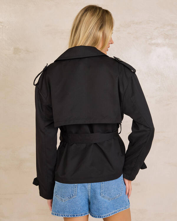 Ava And Ever Gadget Cropped Trench Coat for Womens