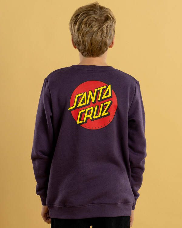 Santa Cruz Boys' Classic Dot Chest Crew Neck Sweatshirt for Mens