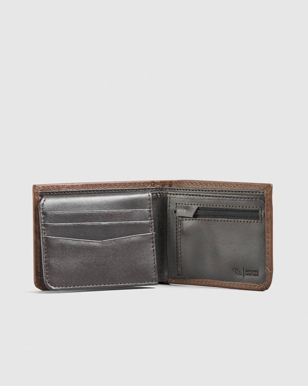 Rip Curl Wetsuit Logo RFID All Day Leather Wallet for Mens