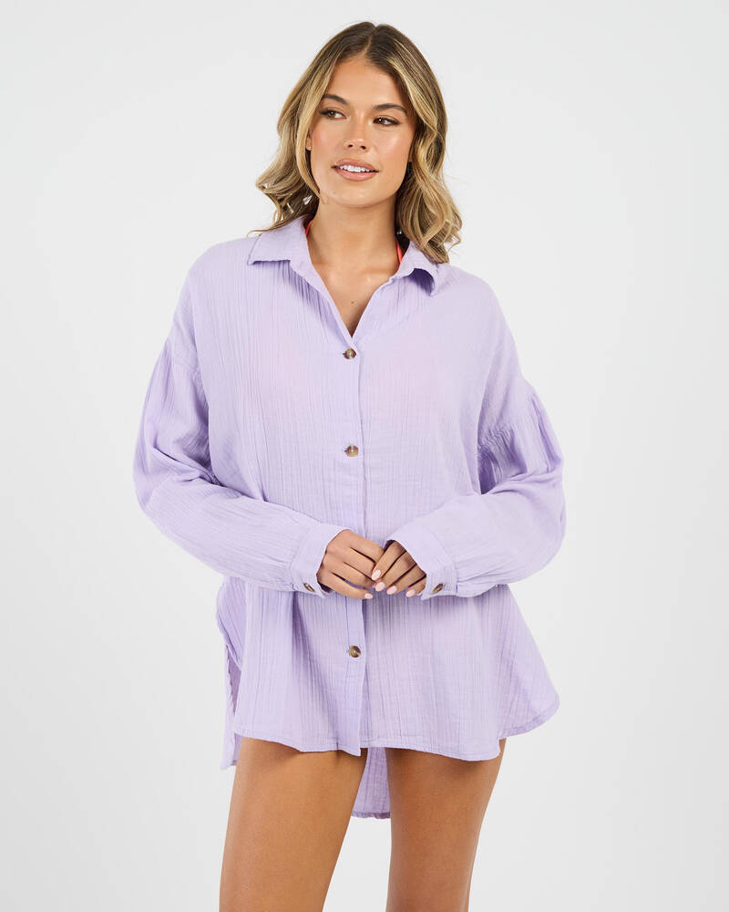 Roxy Morning Time Long Sleeve Shirt for Womens