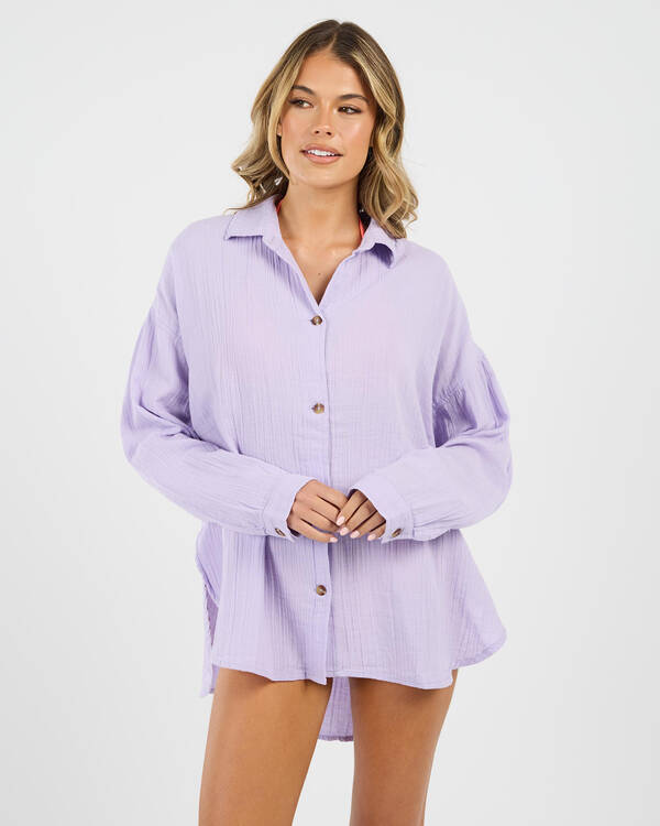 Roxy Morning Time Long Sleeve Shirt for Womens