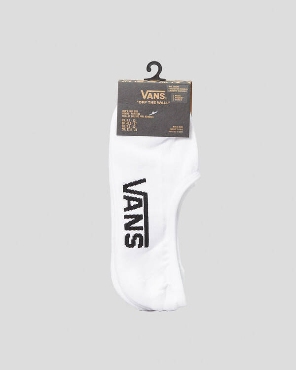 Vans Classic No Show Socks 3 Pack for Mens