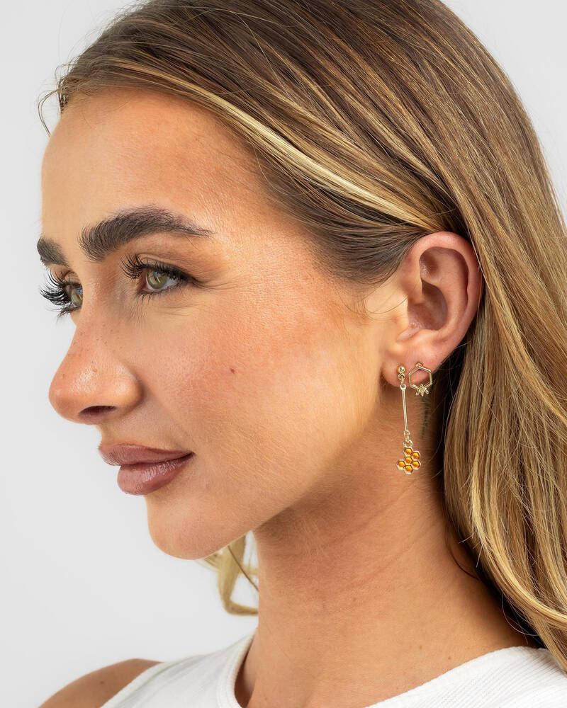 Karyn In LA Bee Hive Earring Pack for Womens