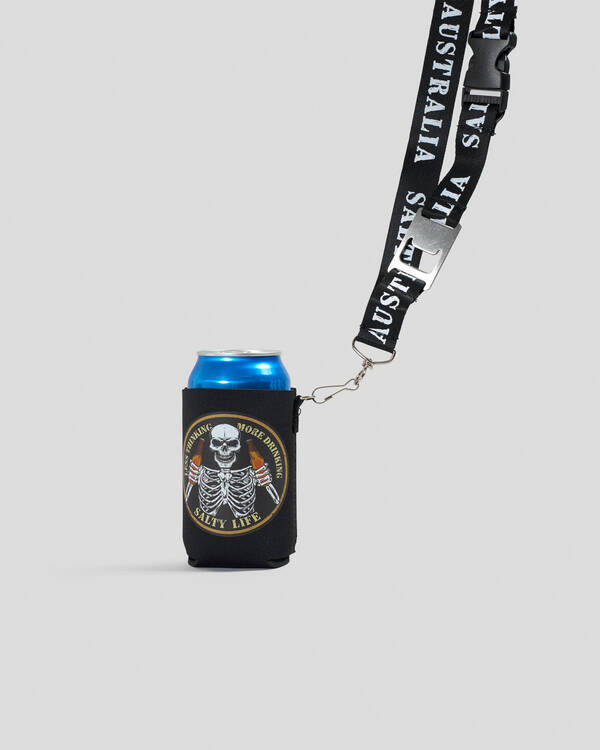 Salty Life More Drinking Lanyard Stubby Cooler for Mens
