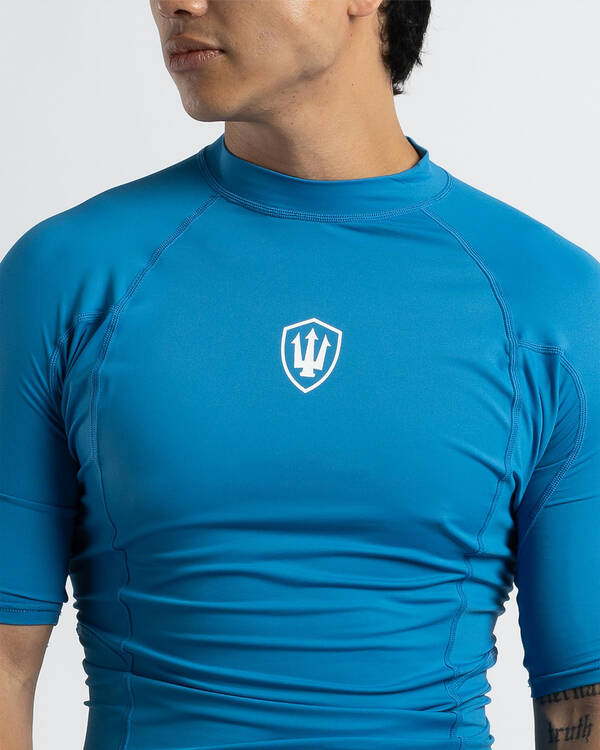 Far King Fitted Short Sleeve Rash Vest for Mens