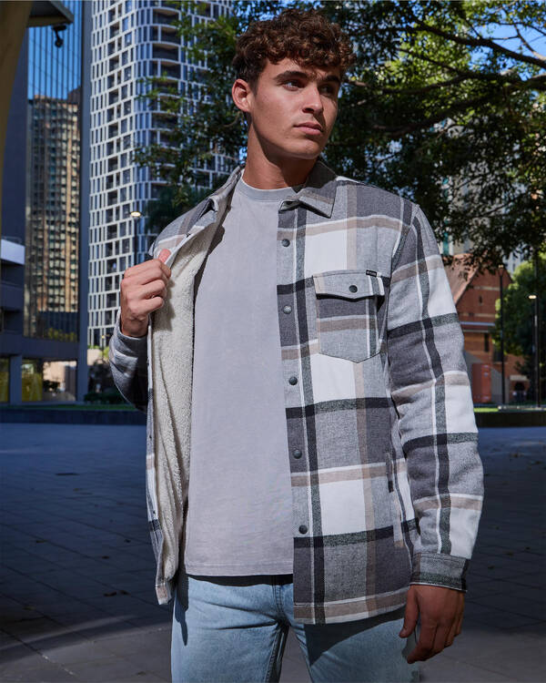 Skylark Fractured Long Sleeve Flannel Shirt for Mens