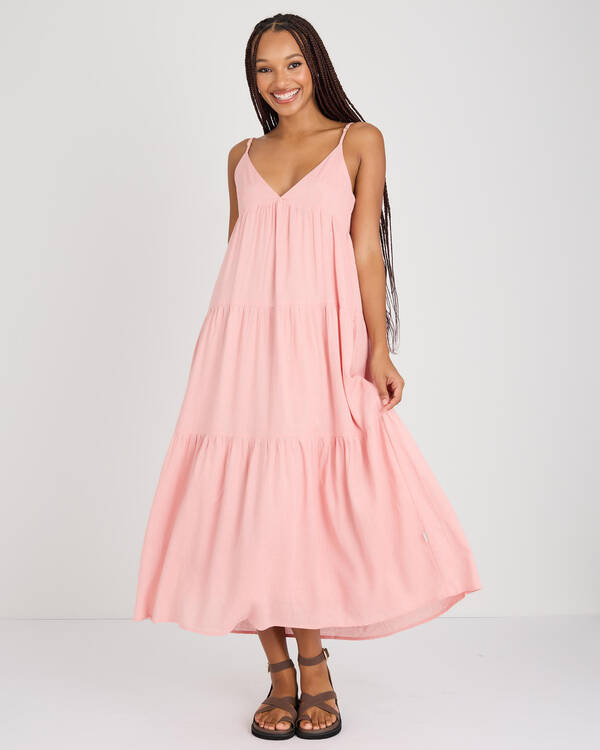 Rhythm Classic Tiered Midi Dress for Womens
