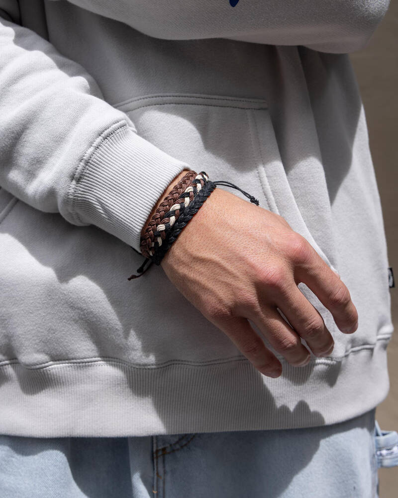 Classics 77 Pack Brn/blk/wht Bracelet for Mens