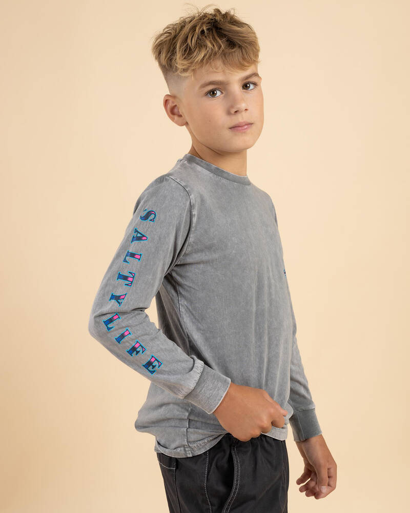 Salty Life Boys' Struggle Long Sleeve T-Shirt for Mens