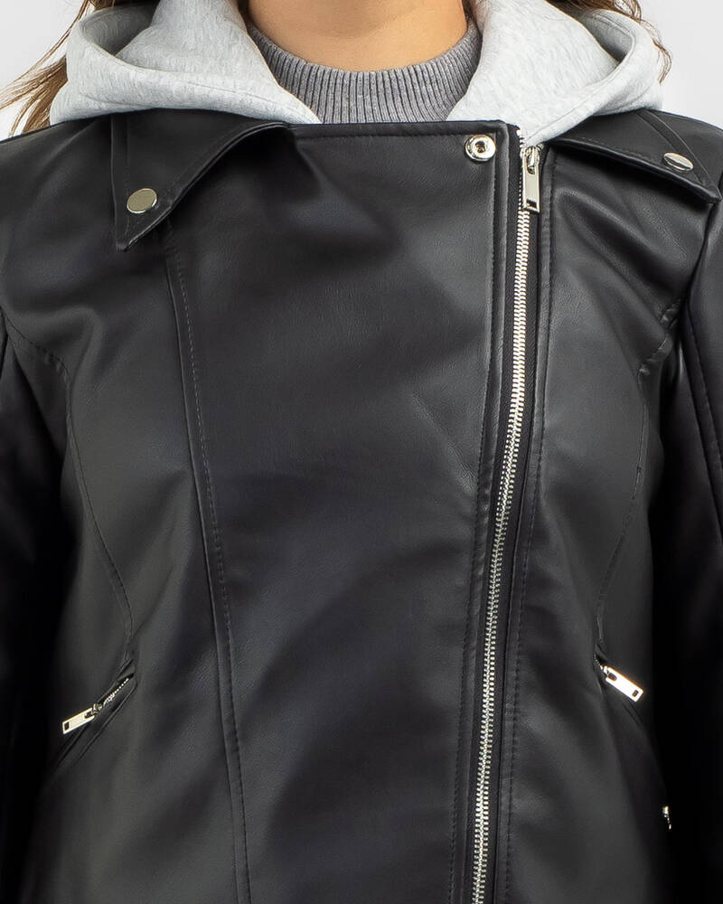 Ava And Ever Raven Faux Leather Jacket for Womens