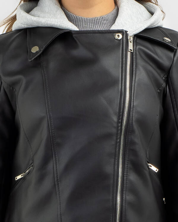 Ava And Ever Raven Faux Leather Jacket for Womens
