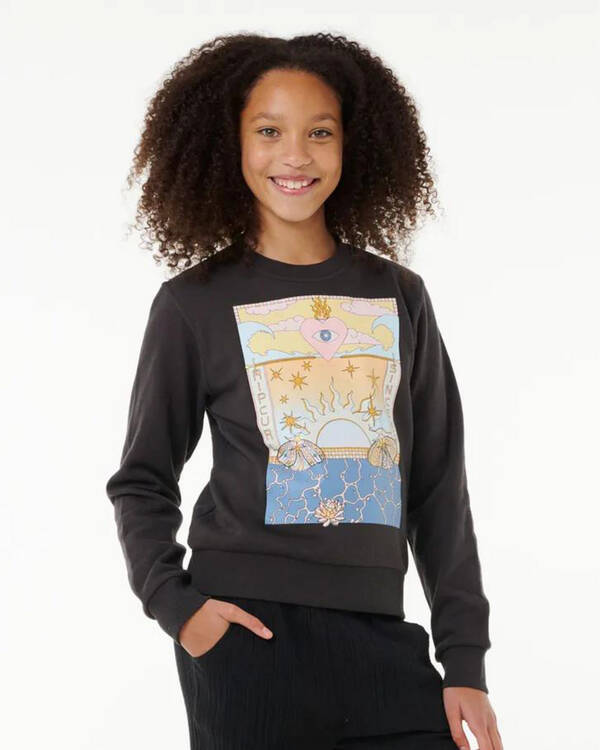 Rip Curl Girls' Summer Solstice Art Crew Sweatshirt for Womens