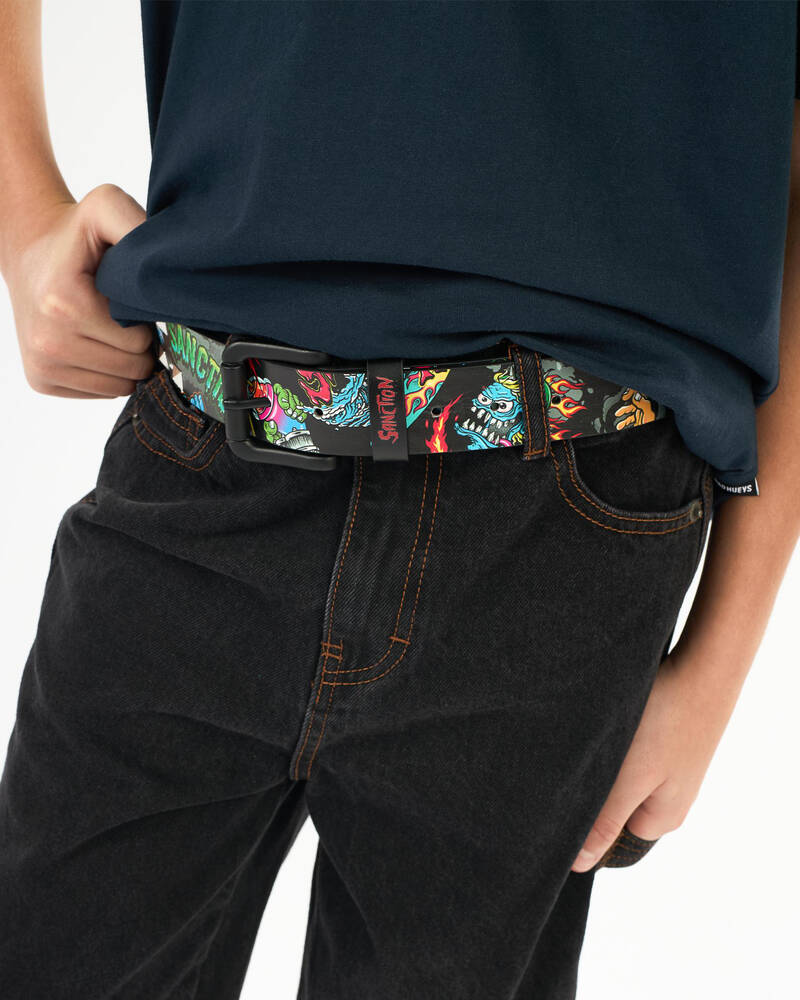 Sanction Boys' Monstrous Studded PU Belt for Mens