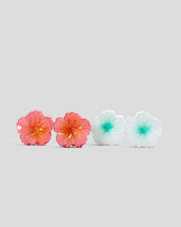 Karyn In LA Baby Hibiscus Flower Hair Claw Clip for Womens