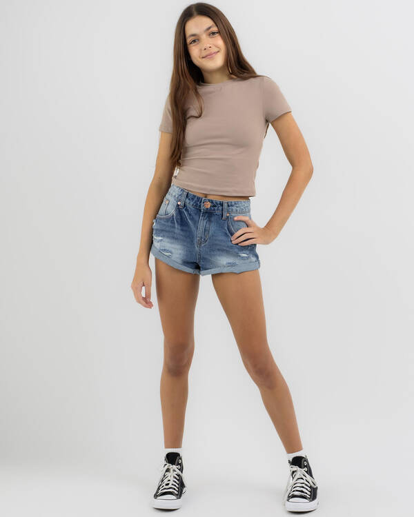 DESU Girls' Stevie Micro Denim Shorts for Womens