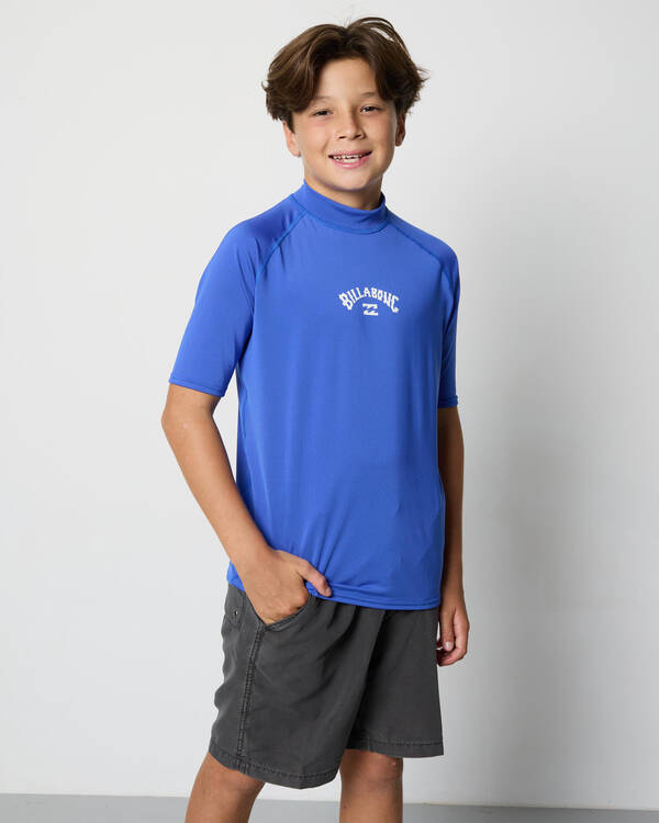 Billabong Boys' All Day Arch Short Sleeve Rash Vest for Mens