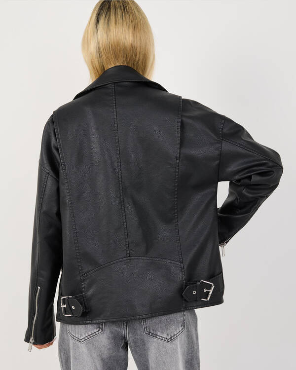 Ava And Ever Drifter Faux Leather Biker Jacket for Womens