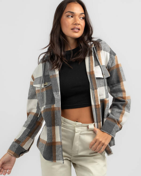 Ava And Ever Noah Hooded Shacket for Womens
