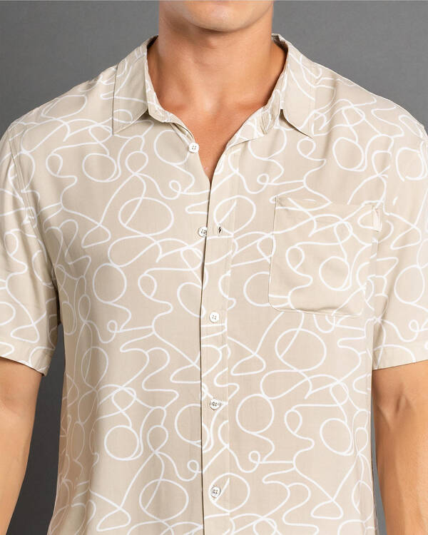 Lucid Freehand Short Sleeve Shirt for Mens