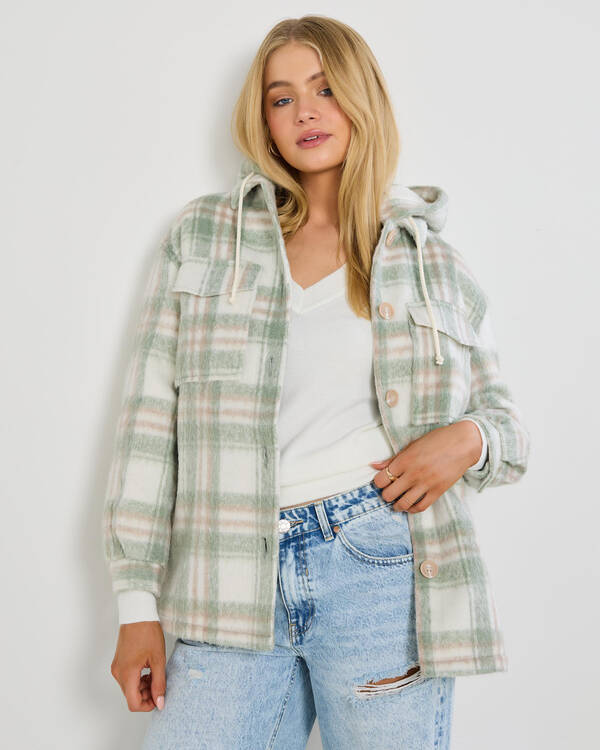 Mooloola Flynn Hooded Shacket for Womens
