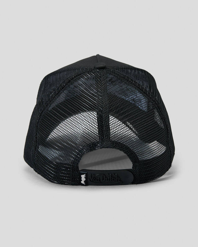 Von Dutch Triple Black Trucker Cap for Mens