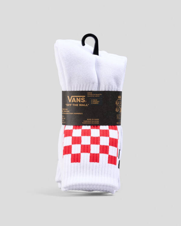 Vans Classic Check Crew Sock - 3 Pack for Womens