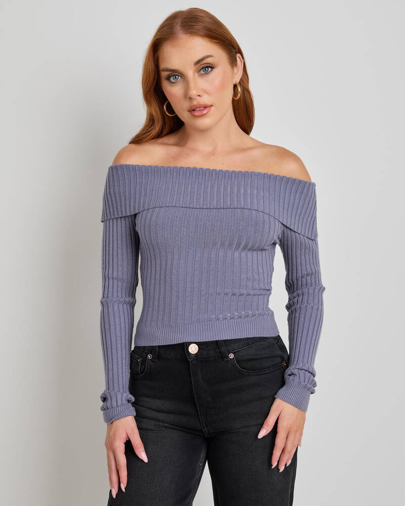 Ava And Ever Ari Off Shoulder Knit Top for Womens