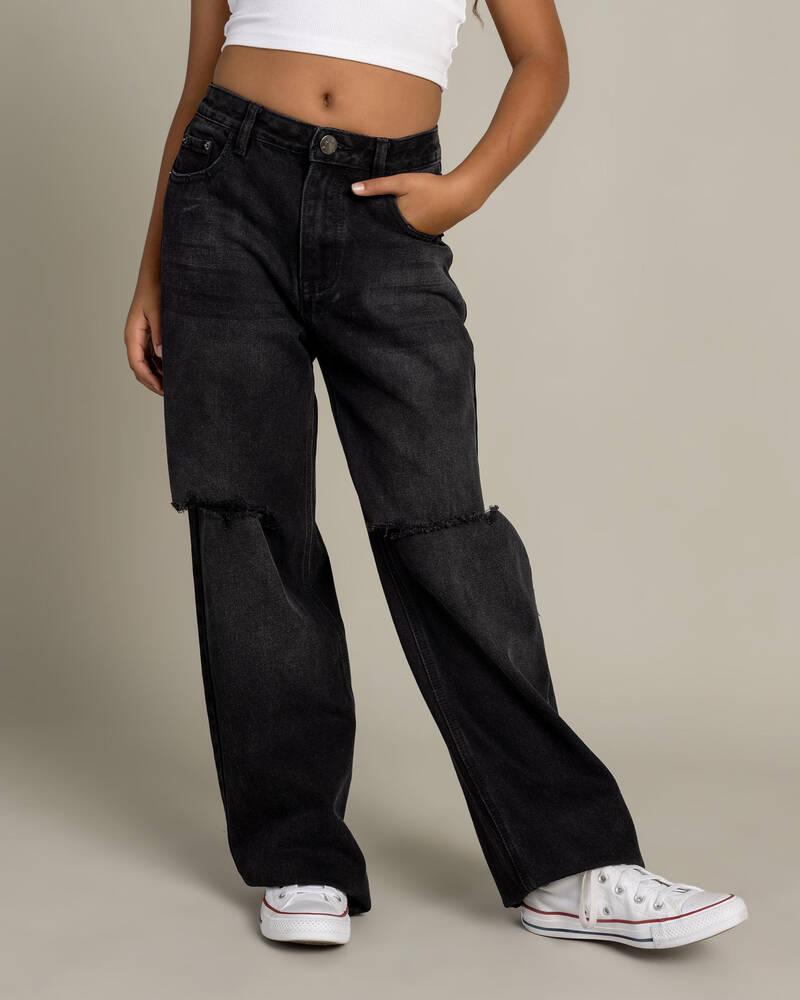 DESU Girls' Stones Straight Leg Jeans for Womens