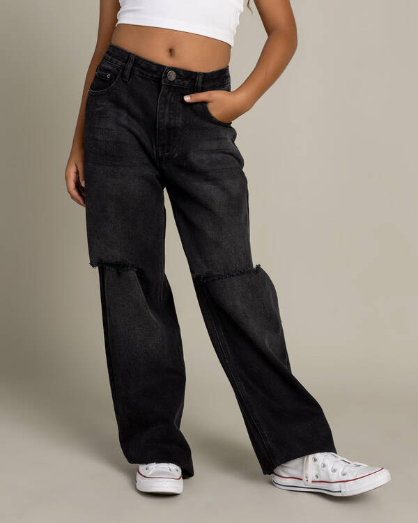 DESU Girls' Stones Straight Leg Jeans for Womens