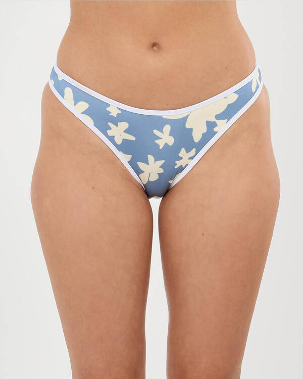RVCA Fluer Medium French Cheeky Bikini Bottom for Womens