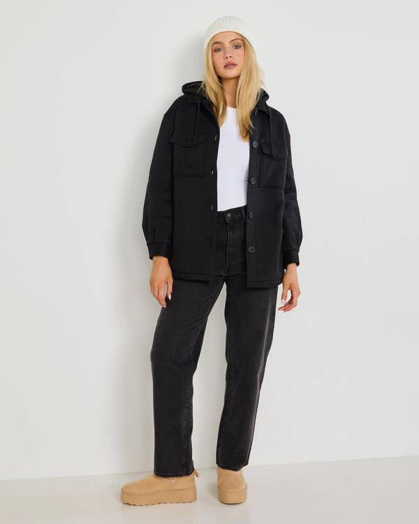 Mooloola Claudia Hooded Shacket for Womens