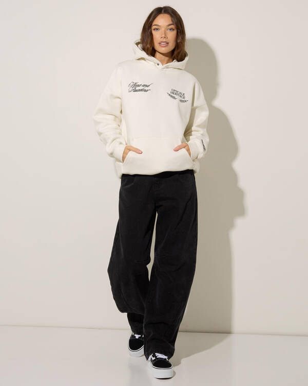 Nena & Pasadena Etiquette Box Fit Hoodie for Womens