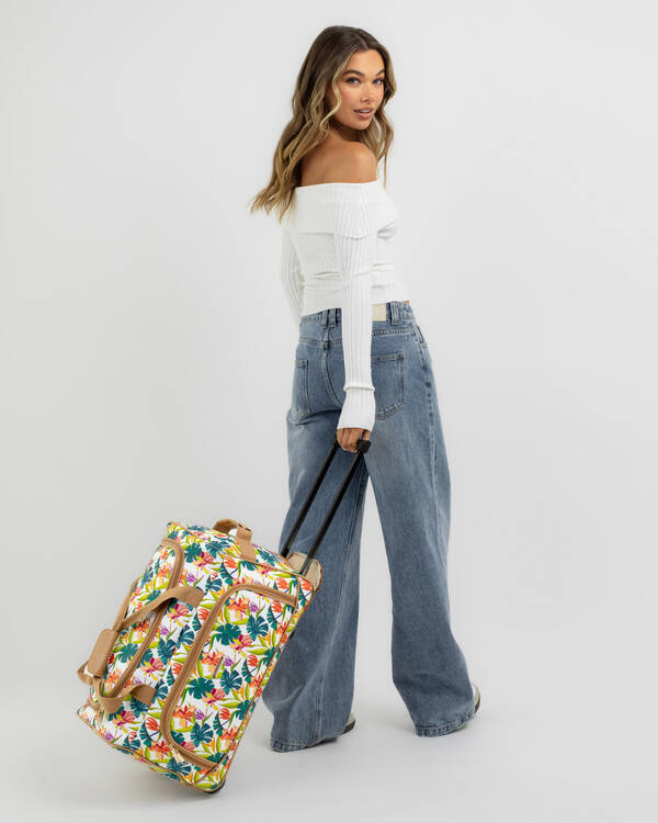 Mooloola Bloom Small Wheeled Travel Bag for Womens