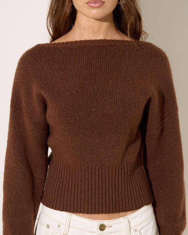 Ava And Ever Lenni Off Shoulder Knit Jumper for Womens
