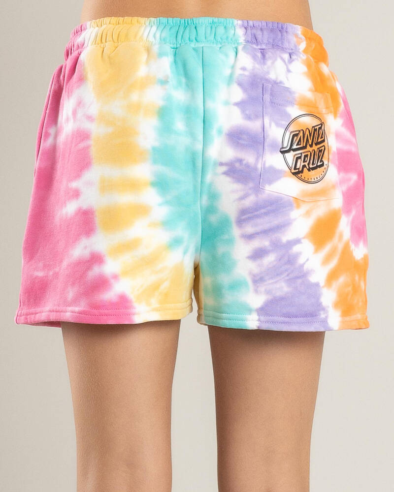 Santa Cruz Girls' Contra Dot Mono Shorts for Womens