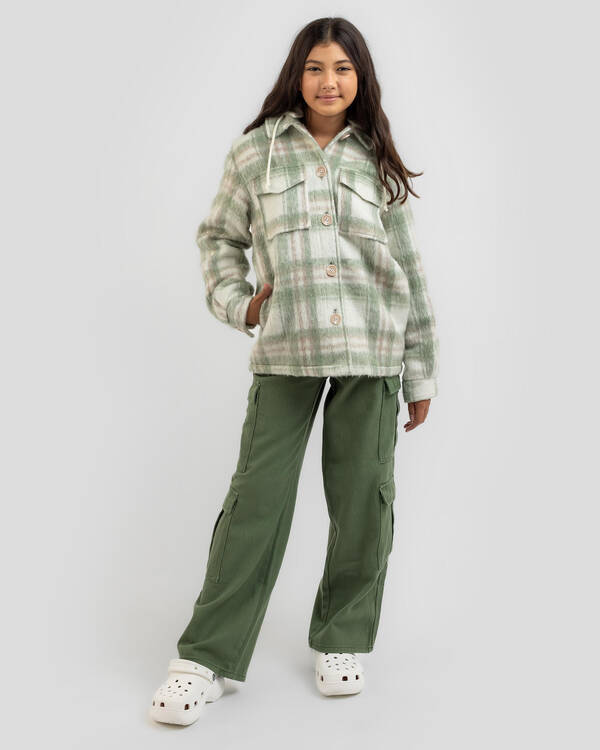 Mooloola Girls' Flynn Hooded Shacket for Womens
