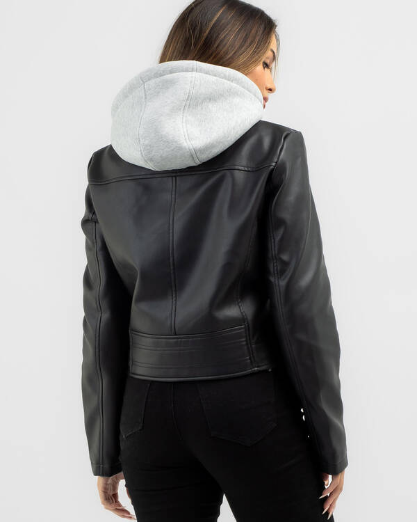 Ava And Ever Raven Faux Leather Jacket for Womens