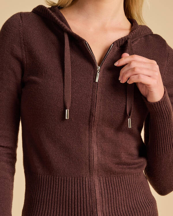 Ava And Ever Cora Hooded Zip Knit Jumper for Womens