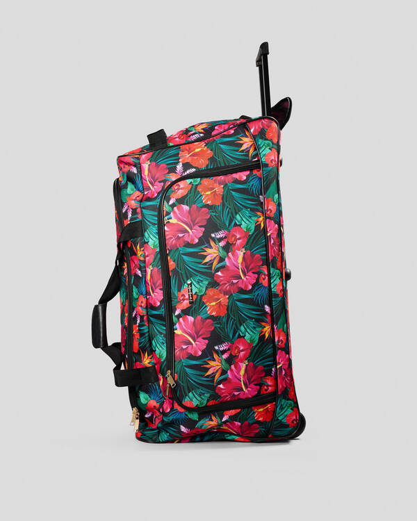Mooloola Hibiscus Large Wheeled Travel Bag for Womens