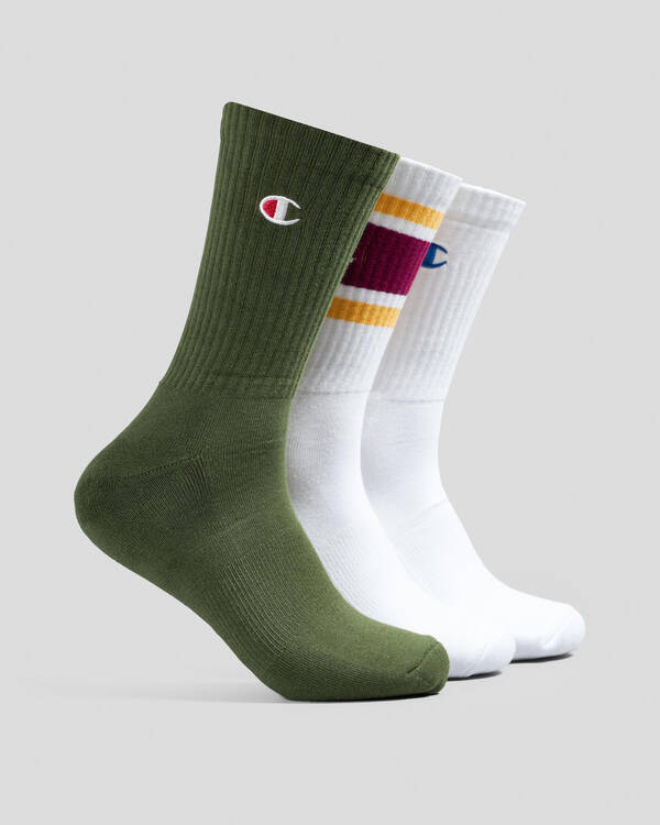 Champion Mixed Crew Socks 3 Pack for Mens
