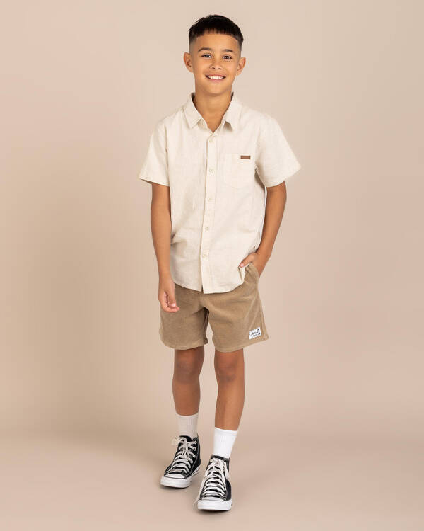Skylark Boys' Texture Elastic Waist Shorts for Mens