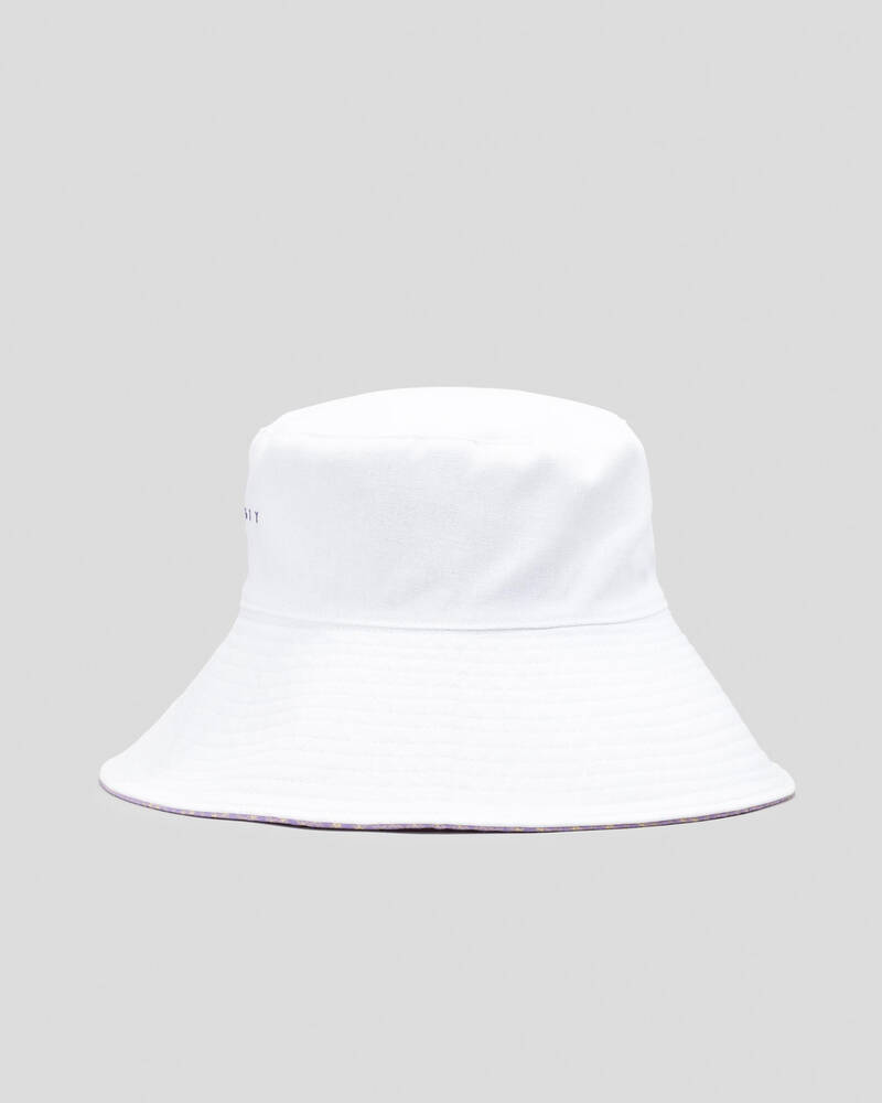 Rusty Checked Out Reversible Bucket Hat for Womens