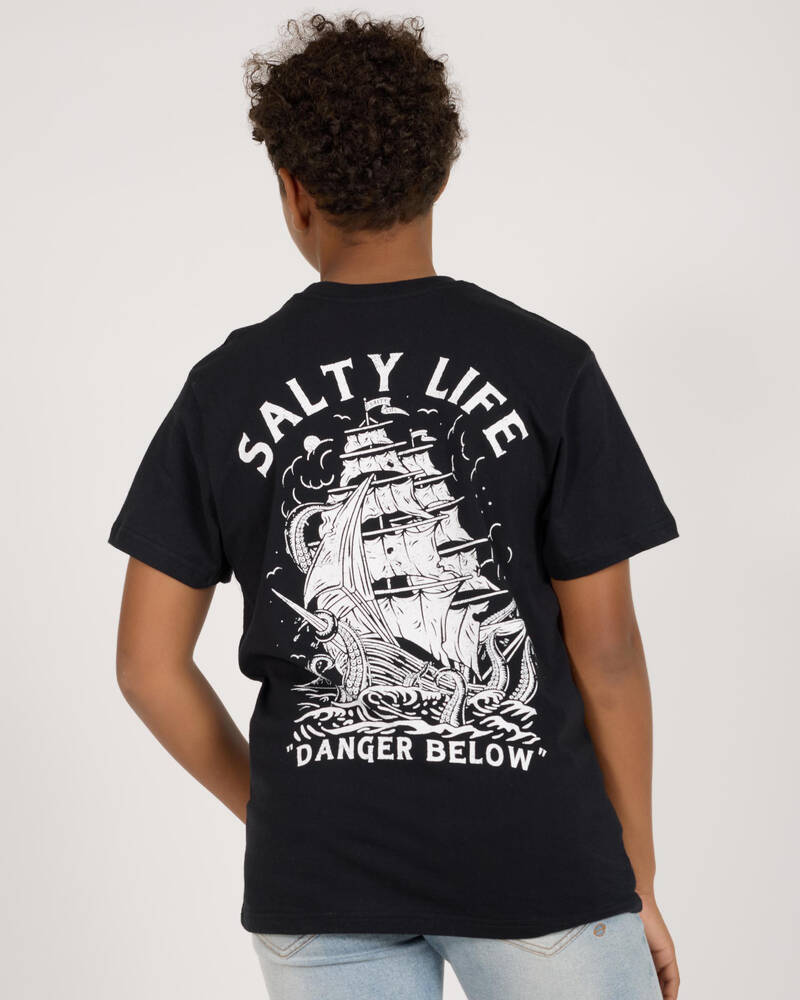 Salty Life Boys' Treacherous Sea T-Shirt for Mens