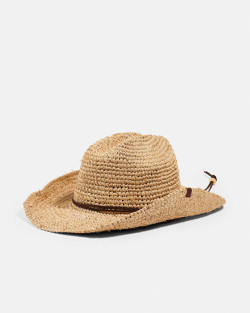 Rip Curl Crushable Straw Cowgirl Hat for Womens