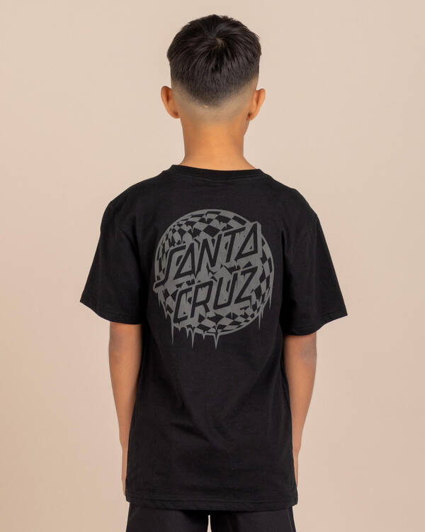 Santa Cruz Boys' Check Waste Dot Mono Reflect T-Shirt for Mens