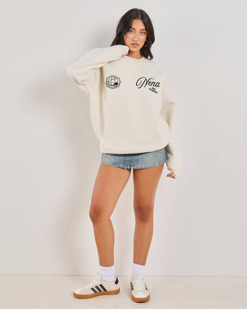 Nena & Pasadena Treaty Box Fit Sweatshirt for Womens