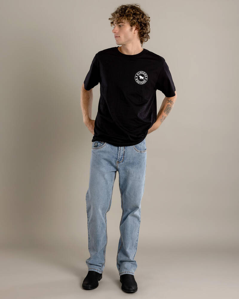 Ringers Western Muster Slim Straight Jeans for Mens